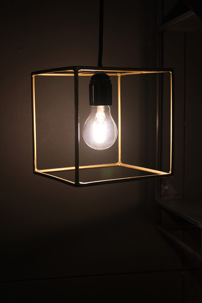 Loftlampe - messing