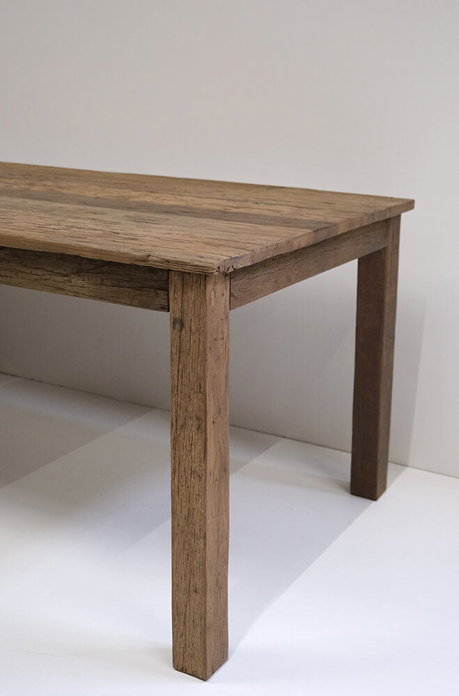 Rustikt spisebord af genanvendt træ - 230 cm