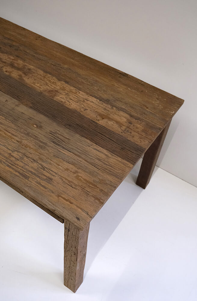 Rustikt spisebord af genanvendt træ - 230 cm