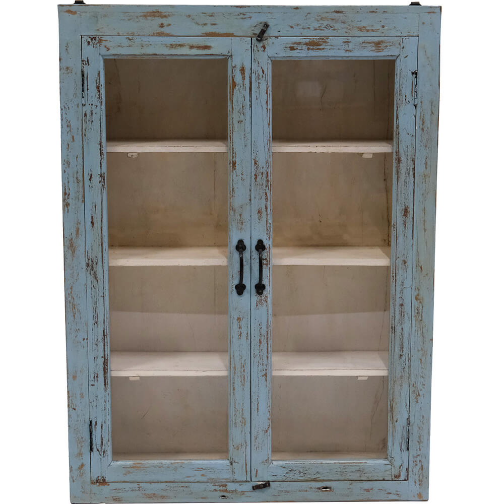 Vægvitrine med to låger