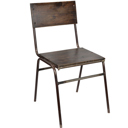 Fresco stol kombination af træ og jern