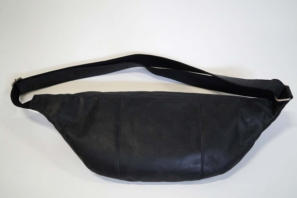 Miko bumbag i sort læder - L