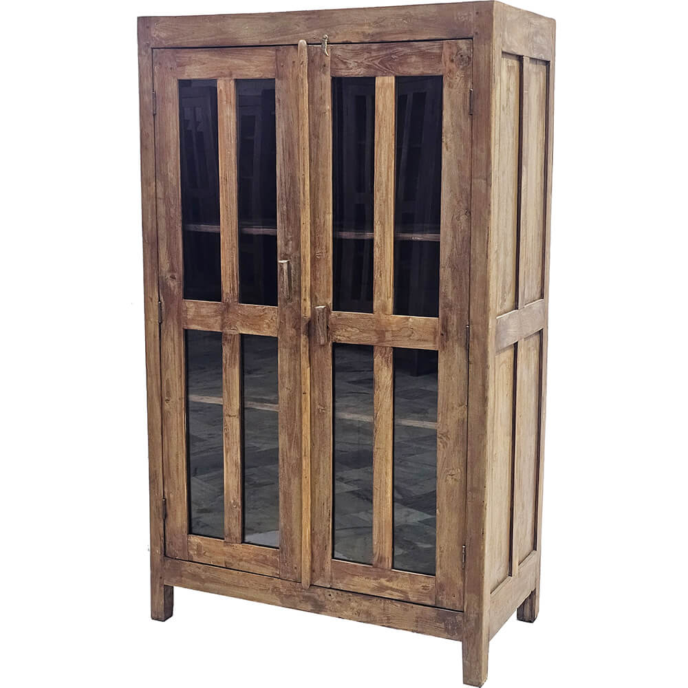 Vitrineskab med to låger