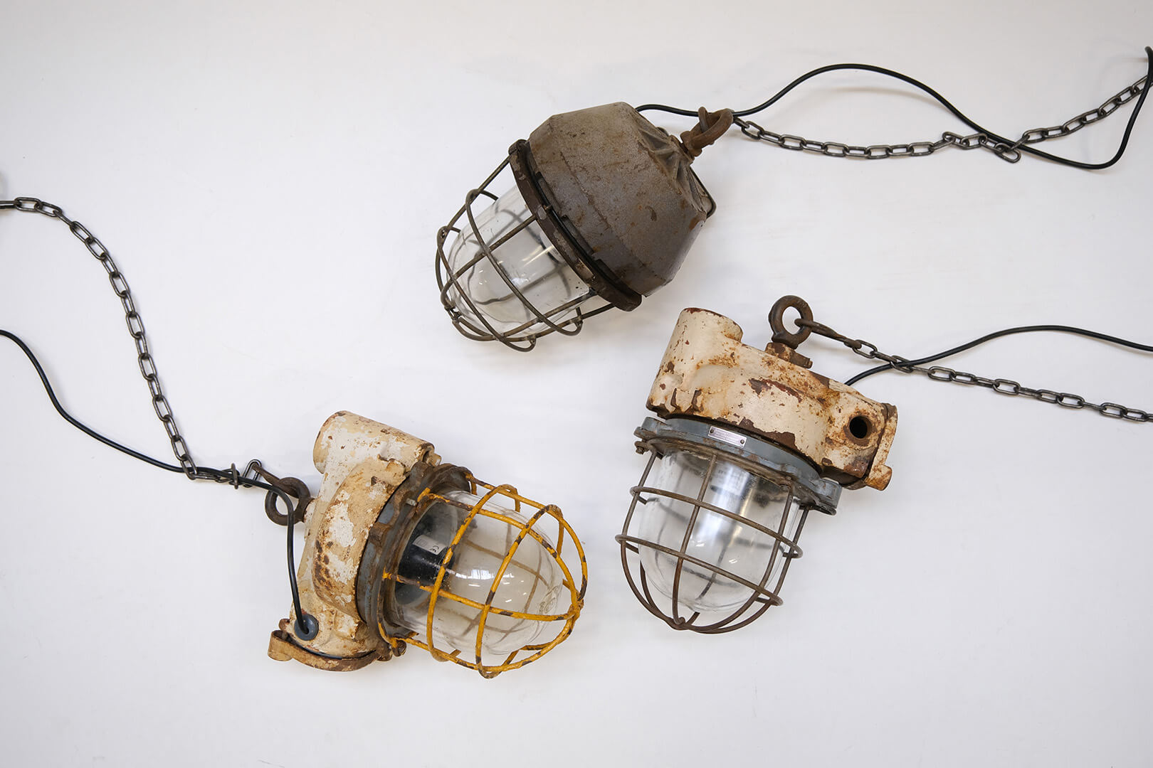 Unik gammel skibslampe