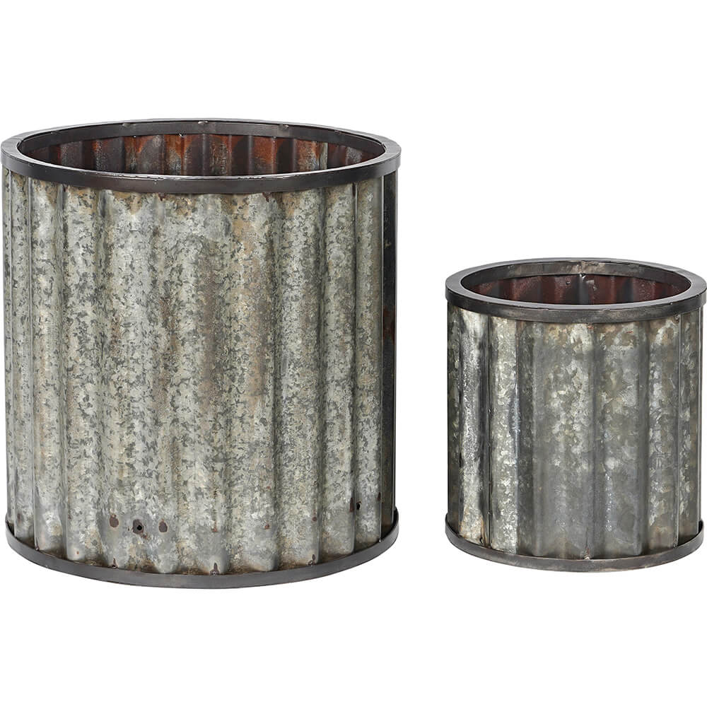 Råt rundt sofabordssæt eller krukkesæt