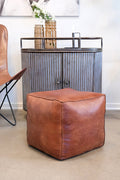 Tazi kvadratisk læderpuf