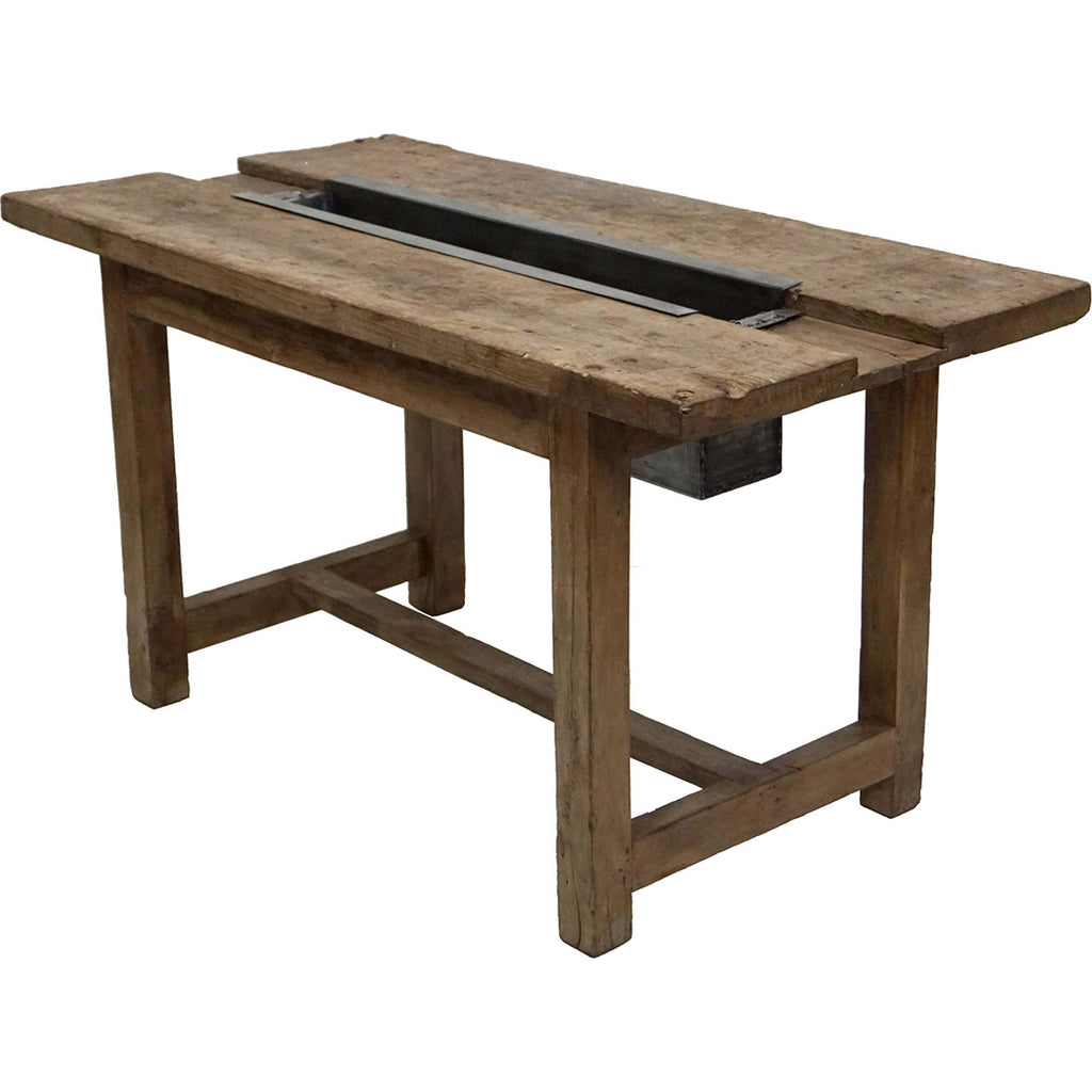 Unique bord med metalkasse
