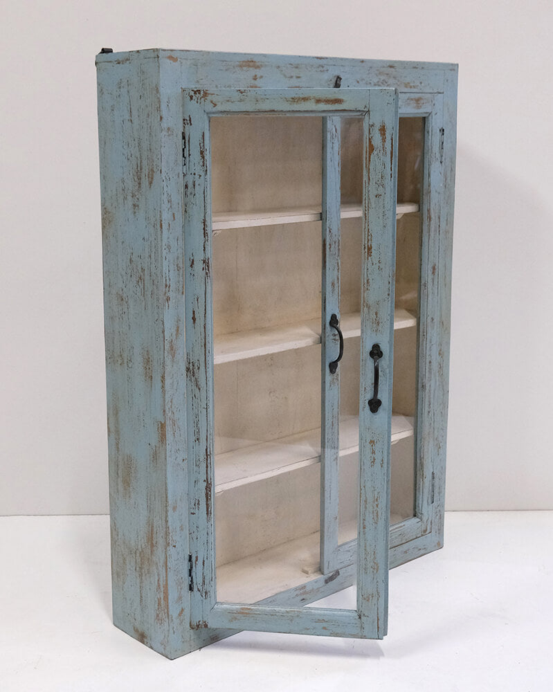 Vægvitrine med to låger